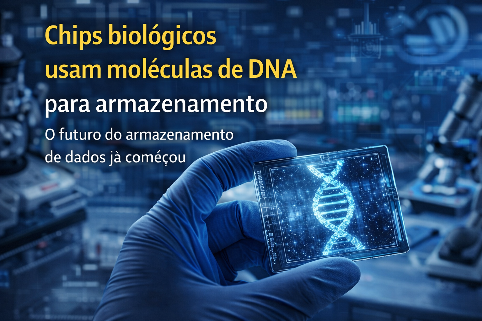 Chips biológicos que usam moléculas de DNA para armazenamento: o futuro dos dados já começou