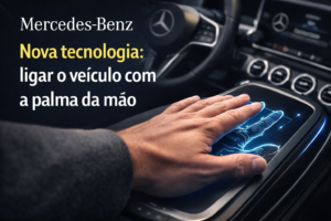 Mercedes-Benz patenteia tecnologia biométrica que usa a palma da mão para ligar o veículo, prometendo mais segurança, inovação e personalização.